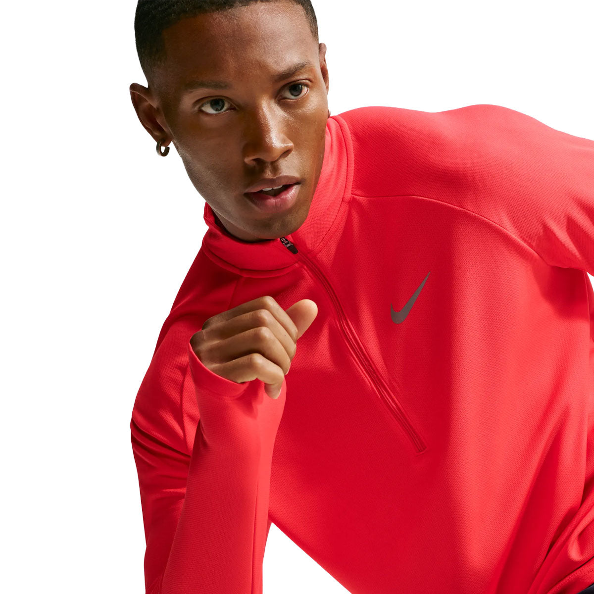 Nike Dri-FIT langærmet løbetrøje med 1/2-lynlås og logo