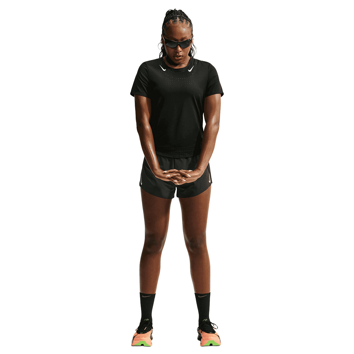 Nike AeroSwift Dri-FIT ADV t-shirt med korte ærmer, sort dame model