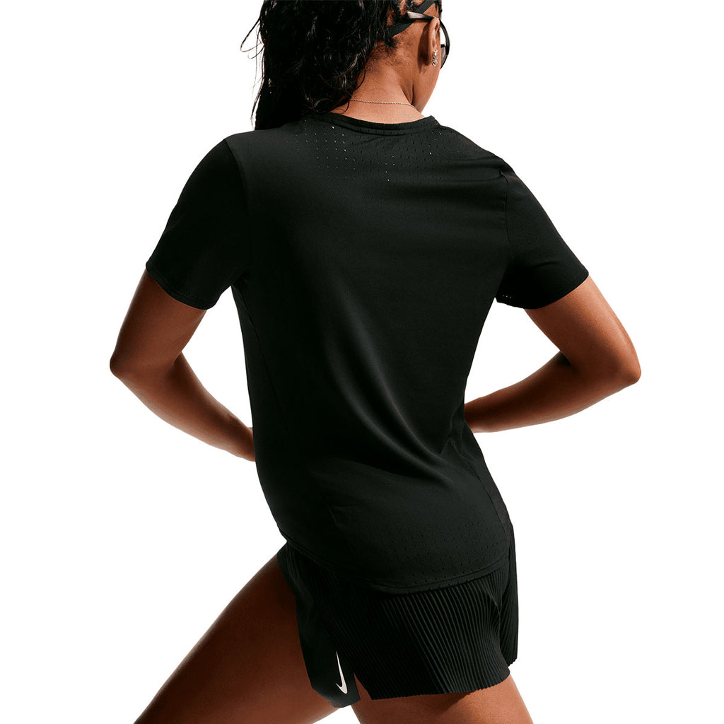 Nike AeroSwift Dri-FIT ADV dame T-shirt med korte ærmer bagfra i sort