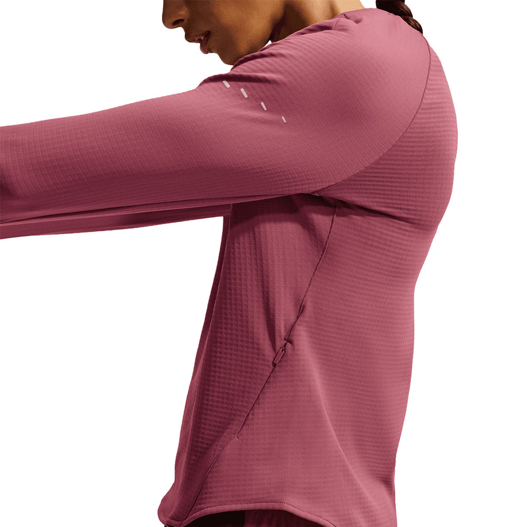 Nike Therma-FIT langærmet midlayer i lilla med lynlåsdetalje