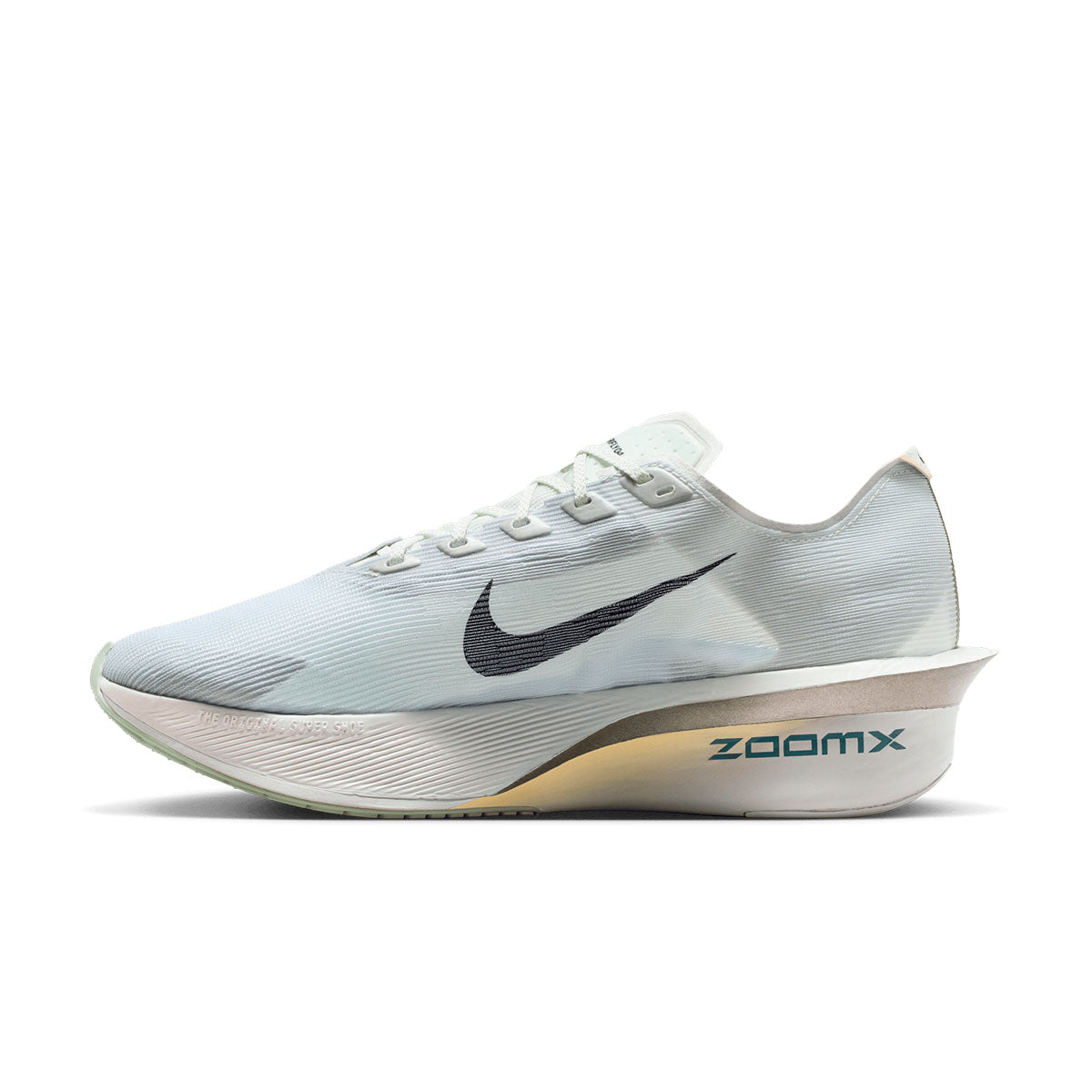 Nike ZoomX Vaporfly Next% 4 herre løbesko med hvid overdel og ZOOMX logo