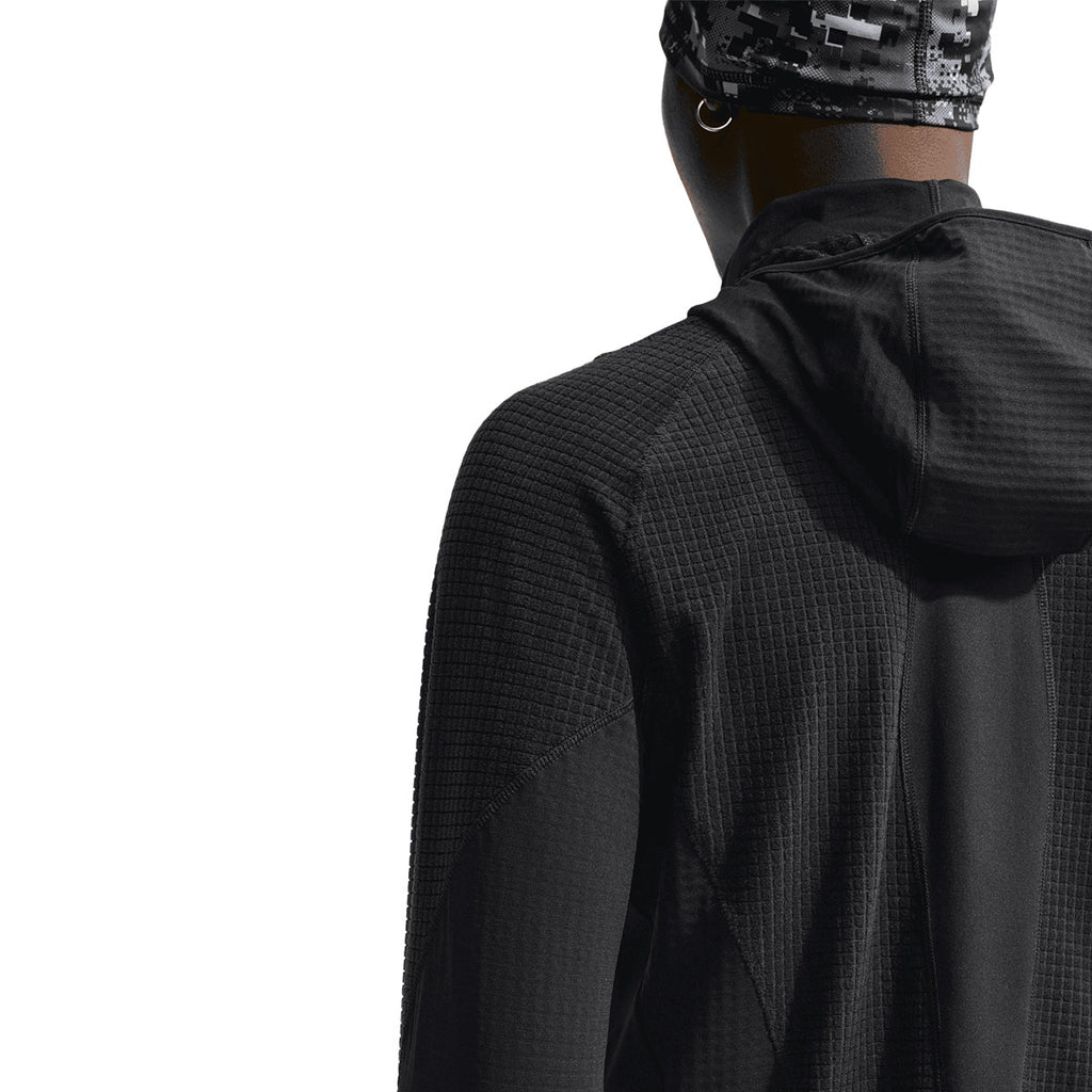 Nike Therma-FIT langærmet trøje med hætte og sort mønster