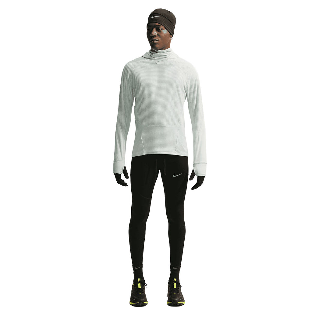Nike langærmet Therma-FIT midlayer trøje med hætte i grå