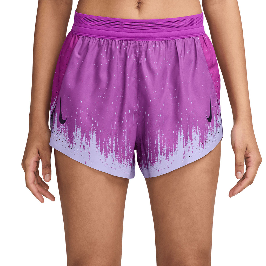 Nike Aeroswift Dri-FIT ADV mid rise dameshorts med lilla print