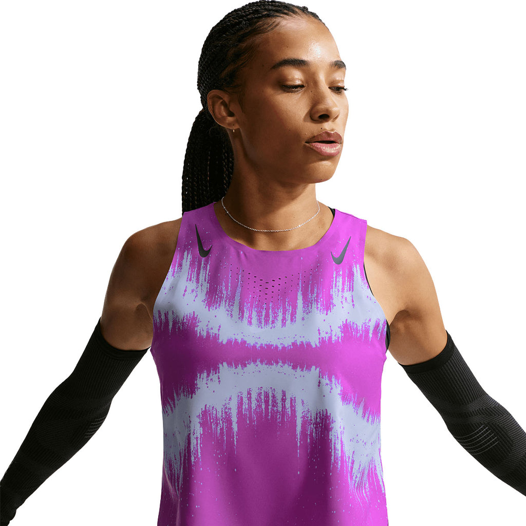 Nike Aeroswift Dri-FIT ADV crop singlet i lilla mønster til dame