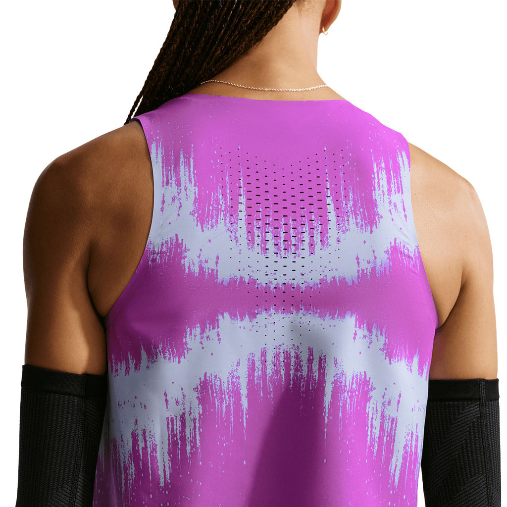Nike Aeroswift Dri-FIT ADV crop tanktop med lilla mønster rygprint