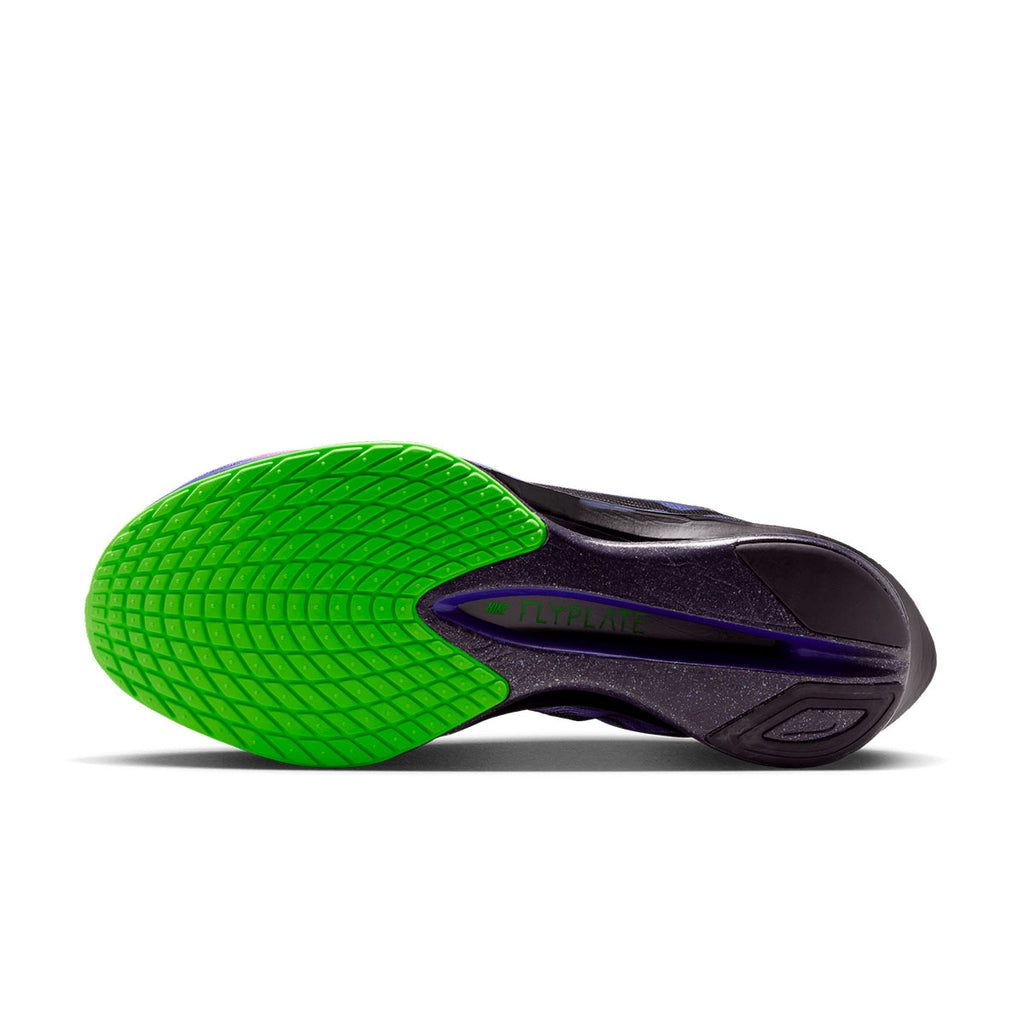 Nike ZoomX Vaporfly Next% 4 Dame løbesko med grøn sål og sort overdel