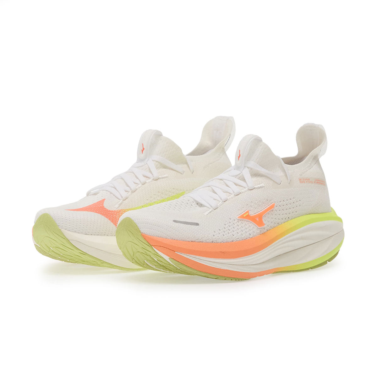 Mizuno Neo Vista 3 Dame løbesko i hvidt med orange detaljer