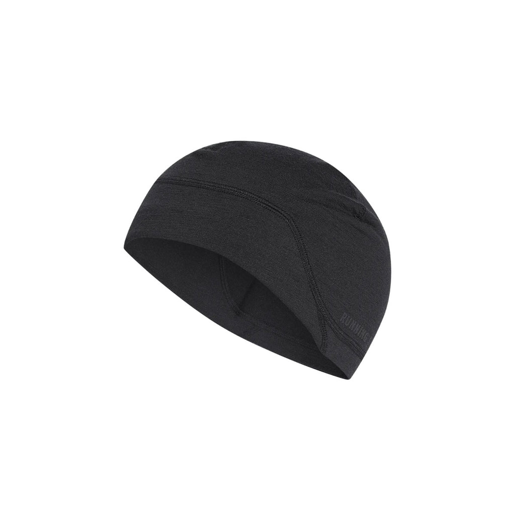 Adidas Run Merino beanie i sort strik med foldet kant