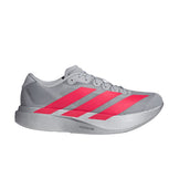 Grå Adidas Adizero EVO SL løbesko med lyserøde striber