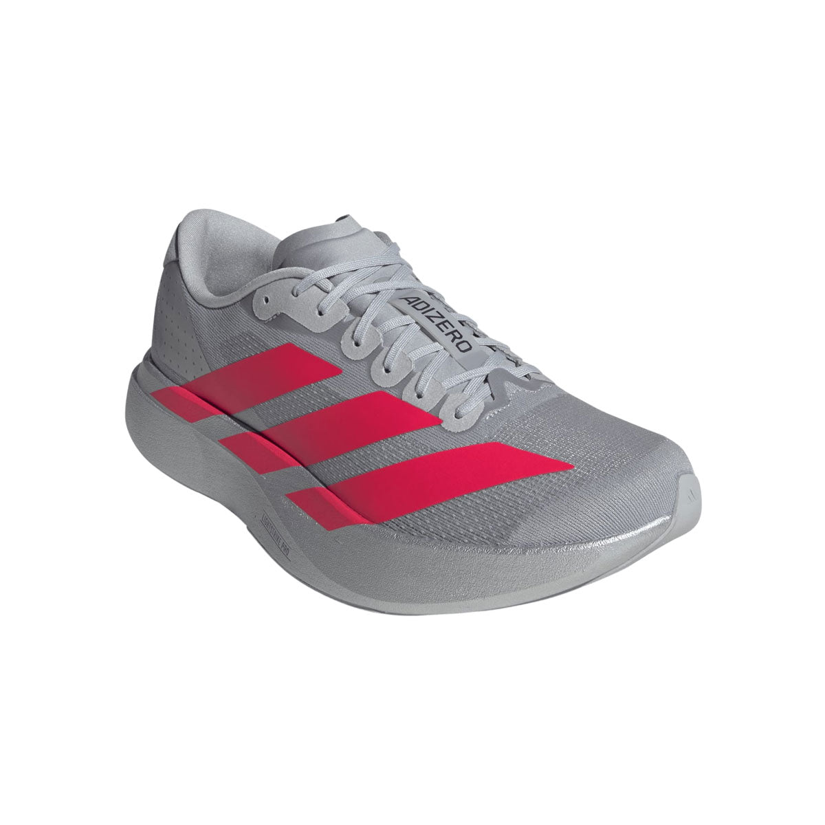 Adidas Adizero EVO SL herreløbesko grå med røde striber og snørebånd