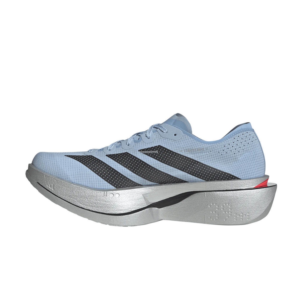 Adidas ADIZERO ADIOS PRO 5 løbesko med blå overdel og sorte striber