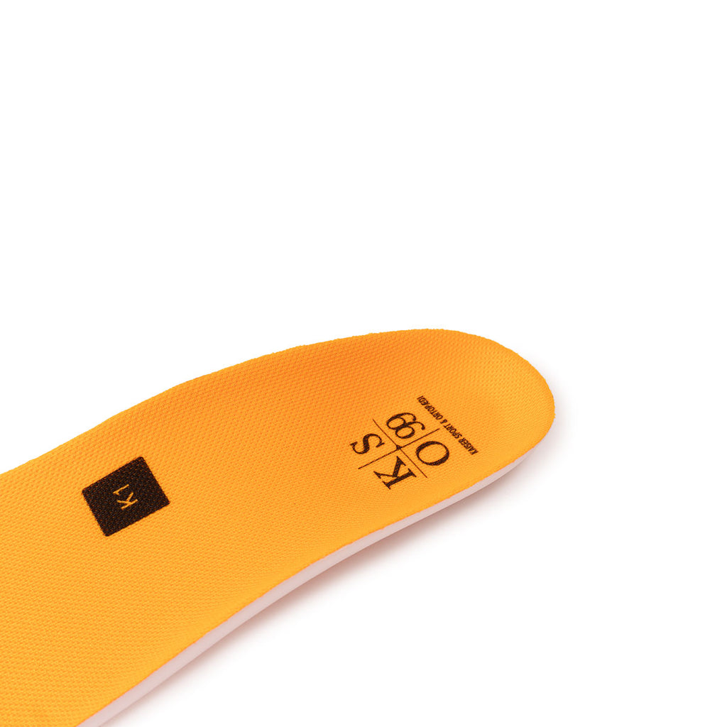KSO Comfort Soles indlæg i orange med logo og størrelse 41