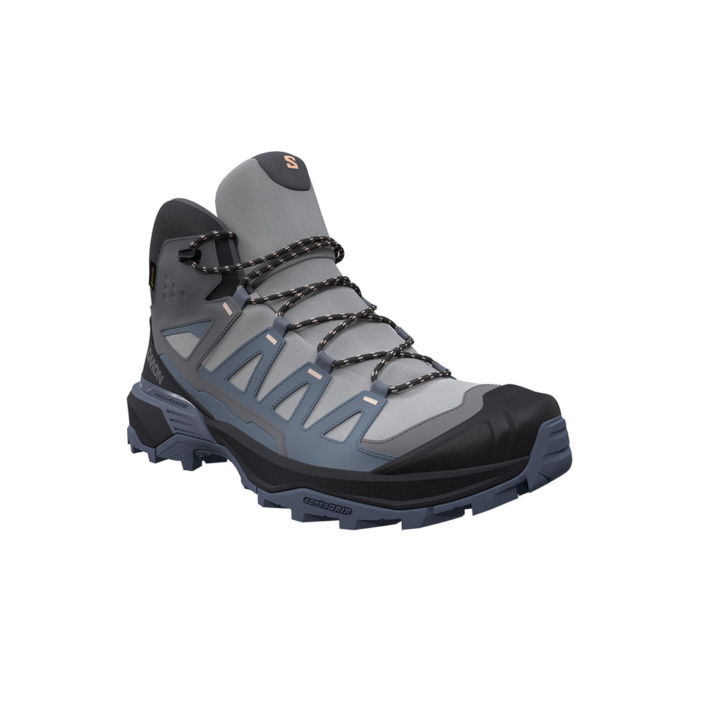 Salomon X Ultra 360 Mid GTX dame løbesko i grå og blå