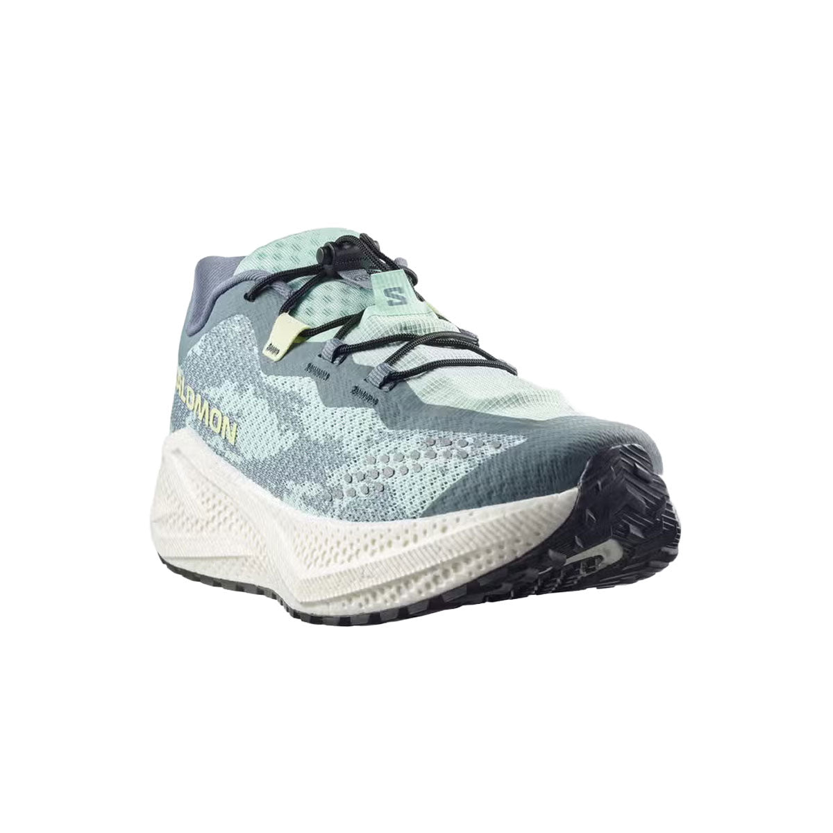 Salomon Aero Glide 4 løbesko til herre med grå overdel og snørebånd