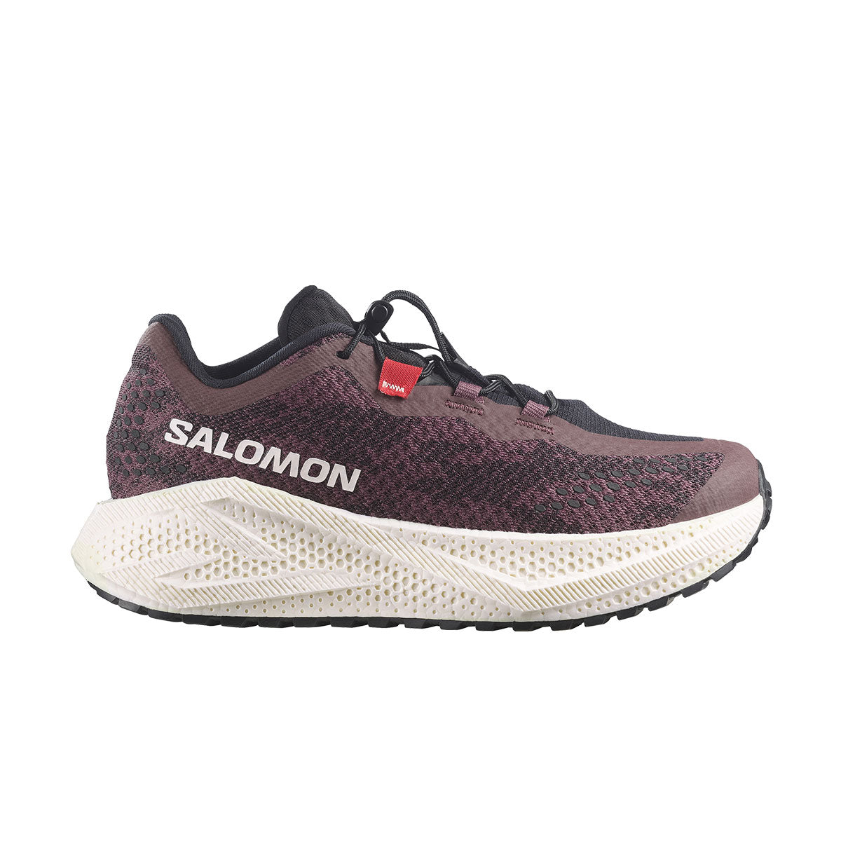 Salomon Aero Glide 4 GRVL dames løbesko med grå og lilla overd.
