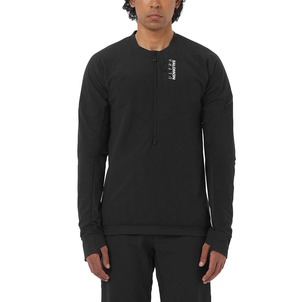 Salomon Ultra Fleece langærmet half zip trøje til mænd i sort