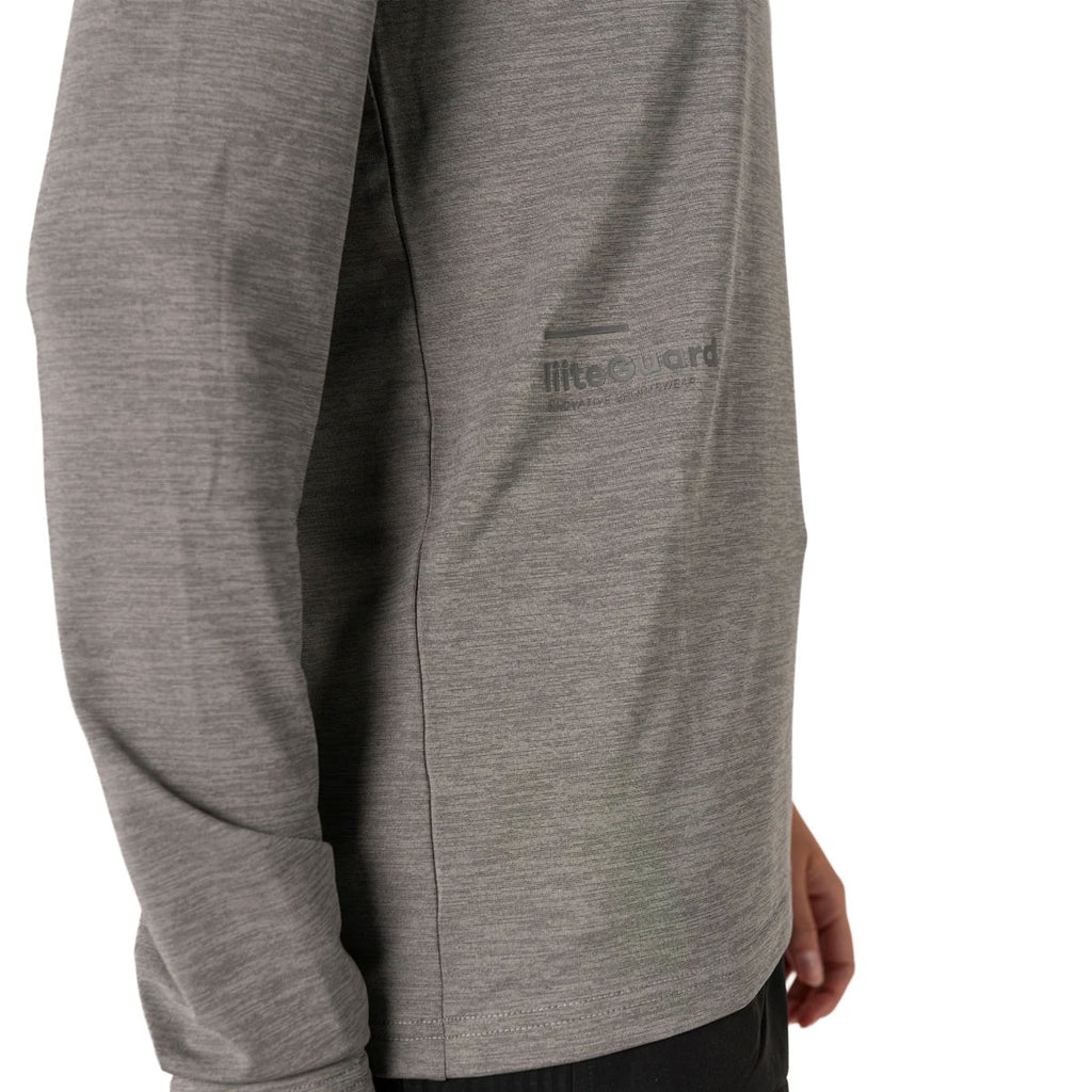 Grå langærmet LiiteGuard Ground-Tech T-shirt til damer med logo på bryst