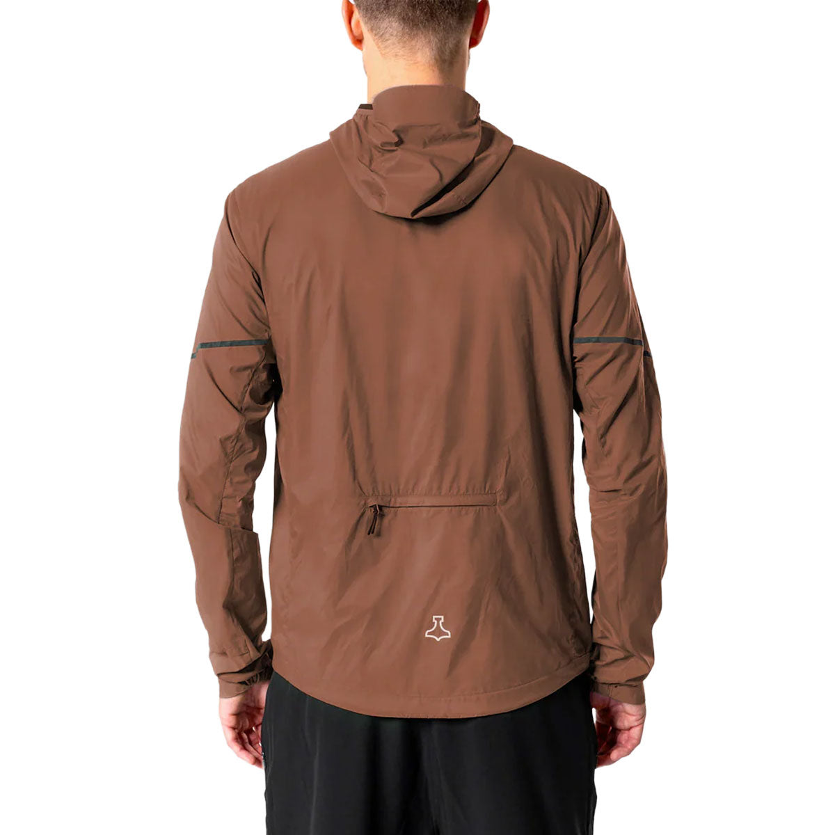 Brun Liiteguard Aero-Tech Windbreaker jakke til mænd set bagfra