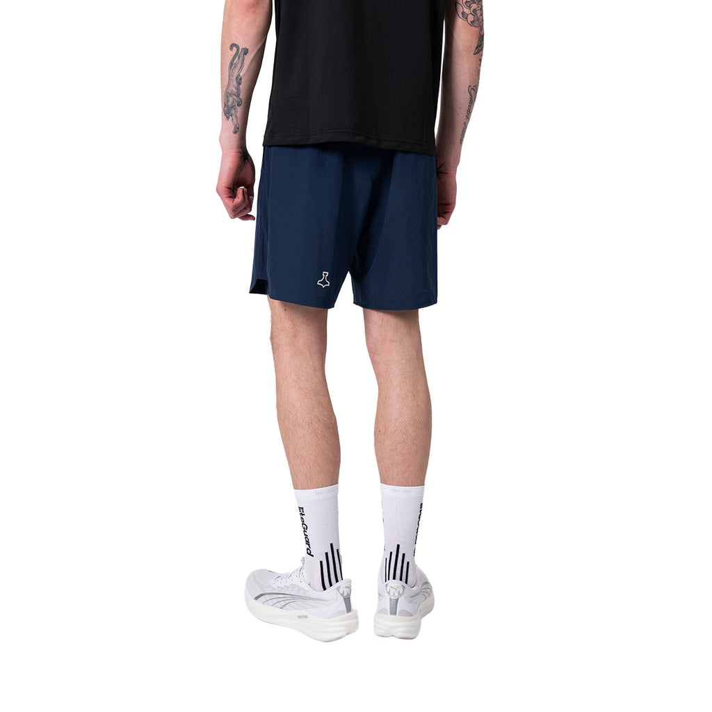 Mørkeblå Liiteguard Glu-Tech 2in1 shorts til mænd set bagfra