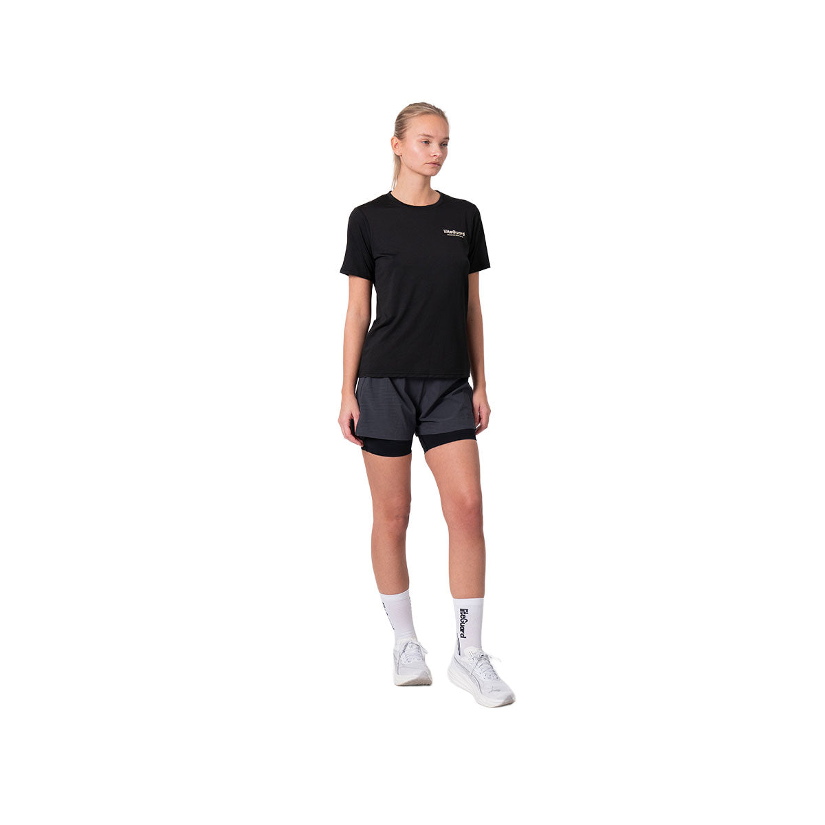 Liiteguard Glu-Tech 2IN1 shorts til damer i sort og grå