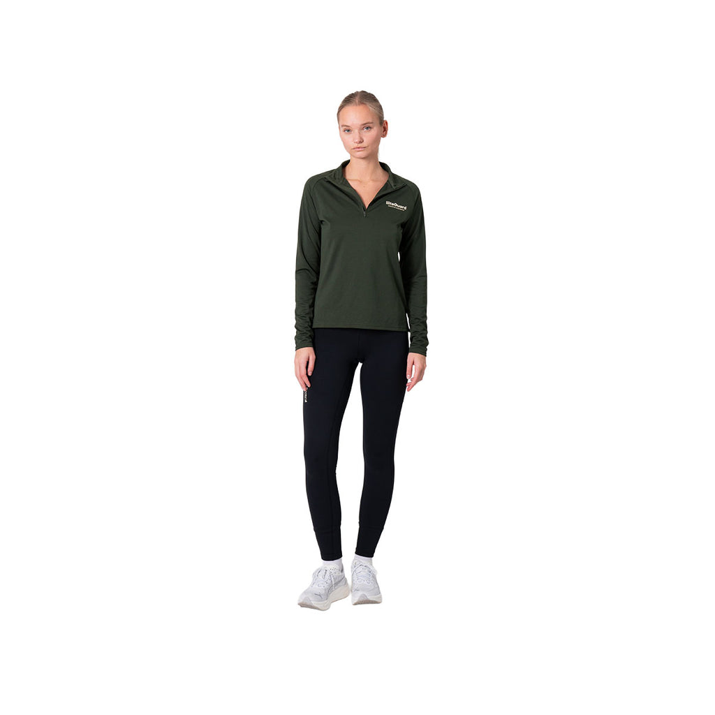 Liiteguard Ground-Tech 1/4 zip trøje til damer i grøn