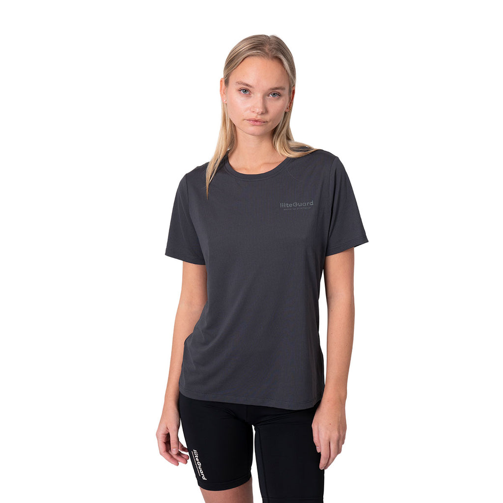 Grå Liiteguard Ground-Tech T-shirt til damer med kort ærme