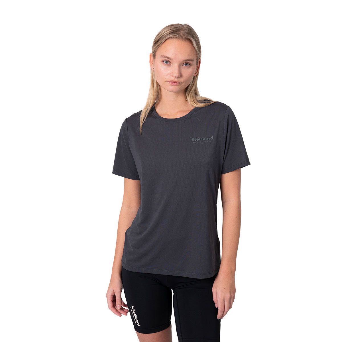 Grå Liiteguard Ground-Tech T-shirt til damer med kort ærme