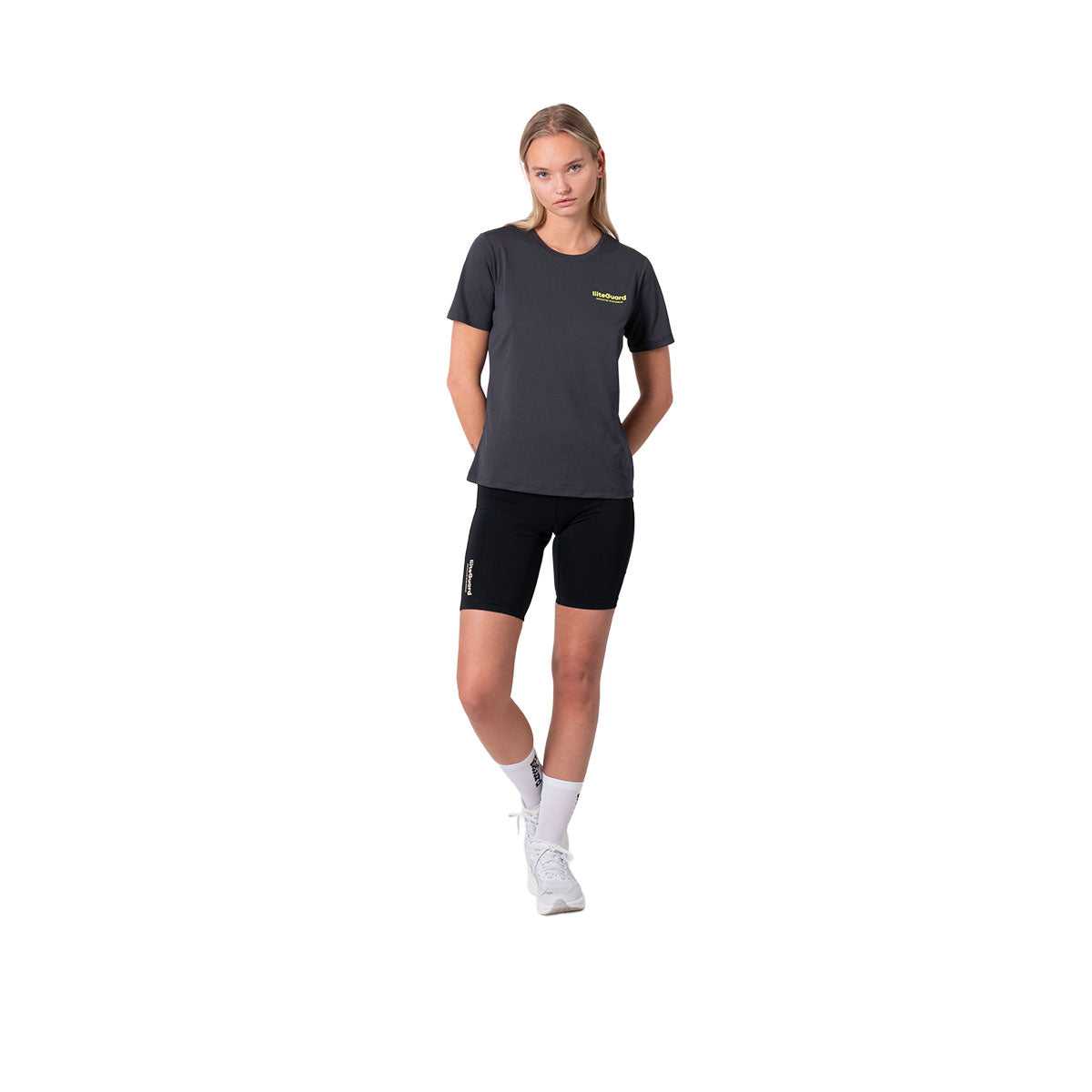 Grå Liiteguard Ground-Tech T-shirt til damer med kort ærme