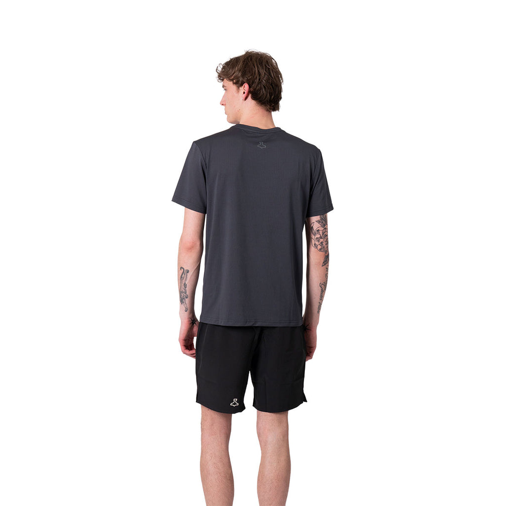 Grå Liiteguard Ground-Tech T-shirt til mænd set bagfra