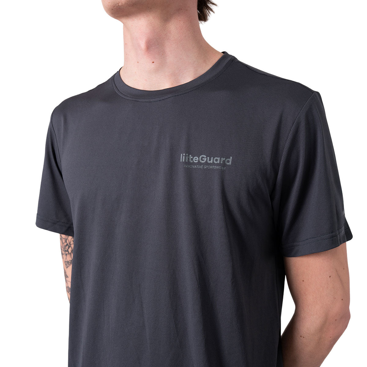 Grå Liiteguard Ground-Tech T-shirt til mænd med logo