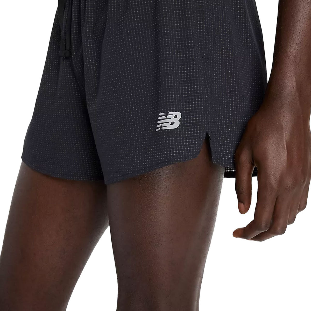 New Balance RC Ultralight herre shorts 3 tommer i mørkeblå mønster