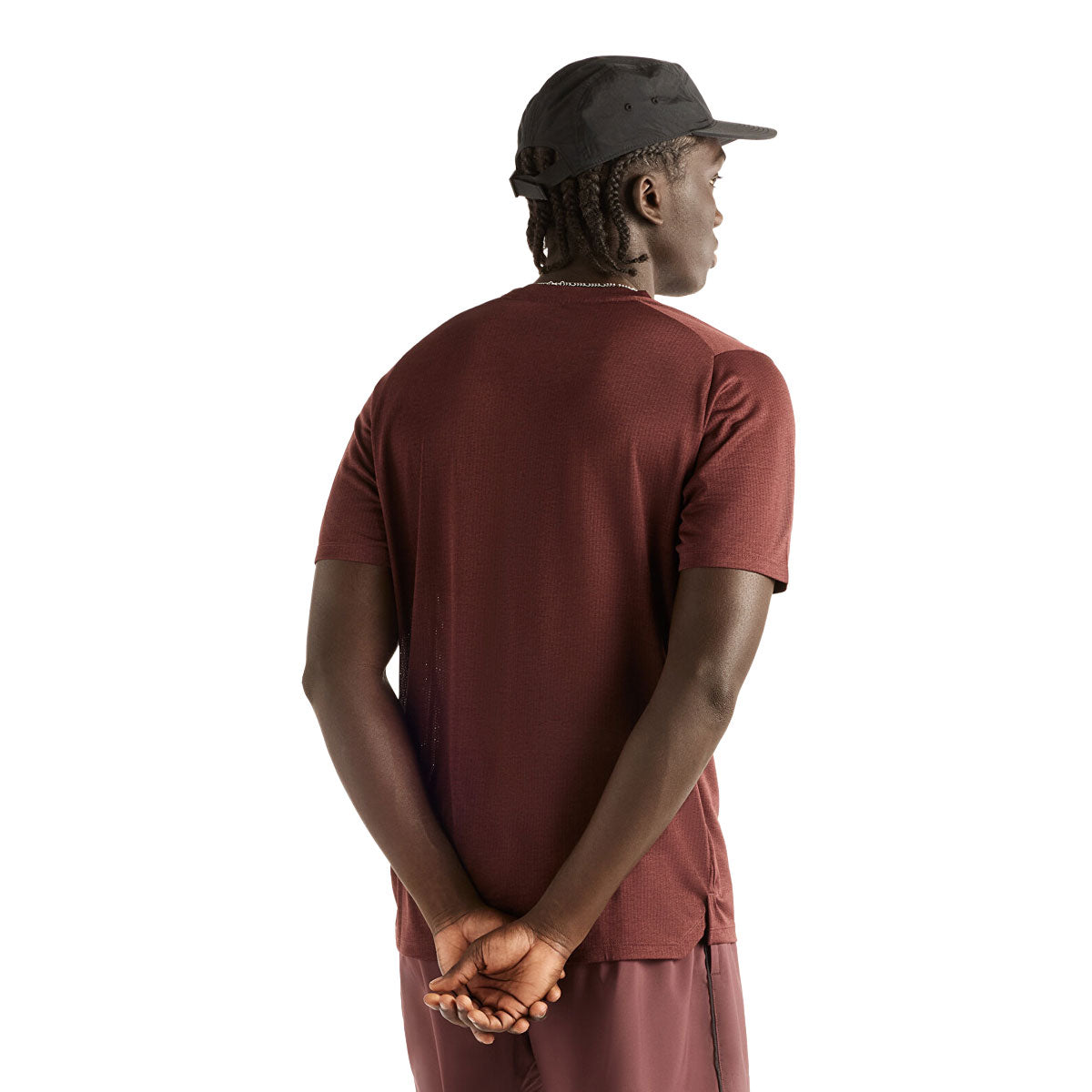 New Balance herre T-shirt med korte ærmer i bordeauxfarve