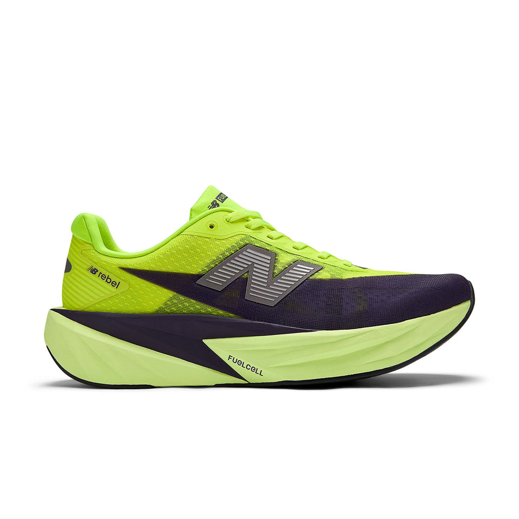 New Balance FuelCell Rebel v5 herre løbesko i grøn og lilla