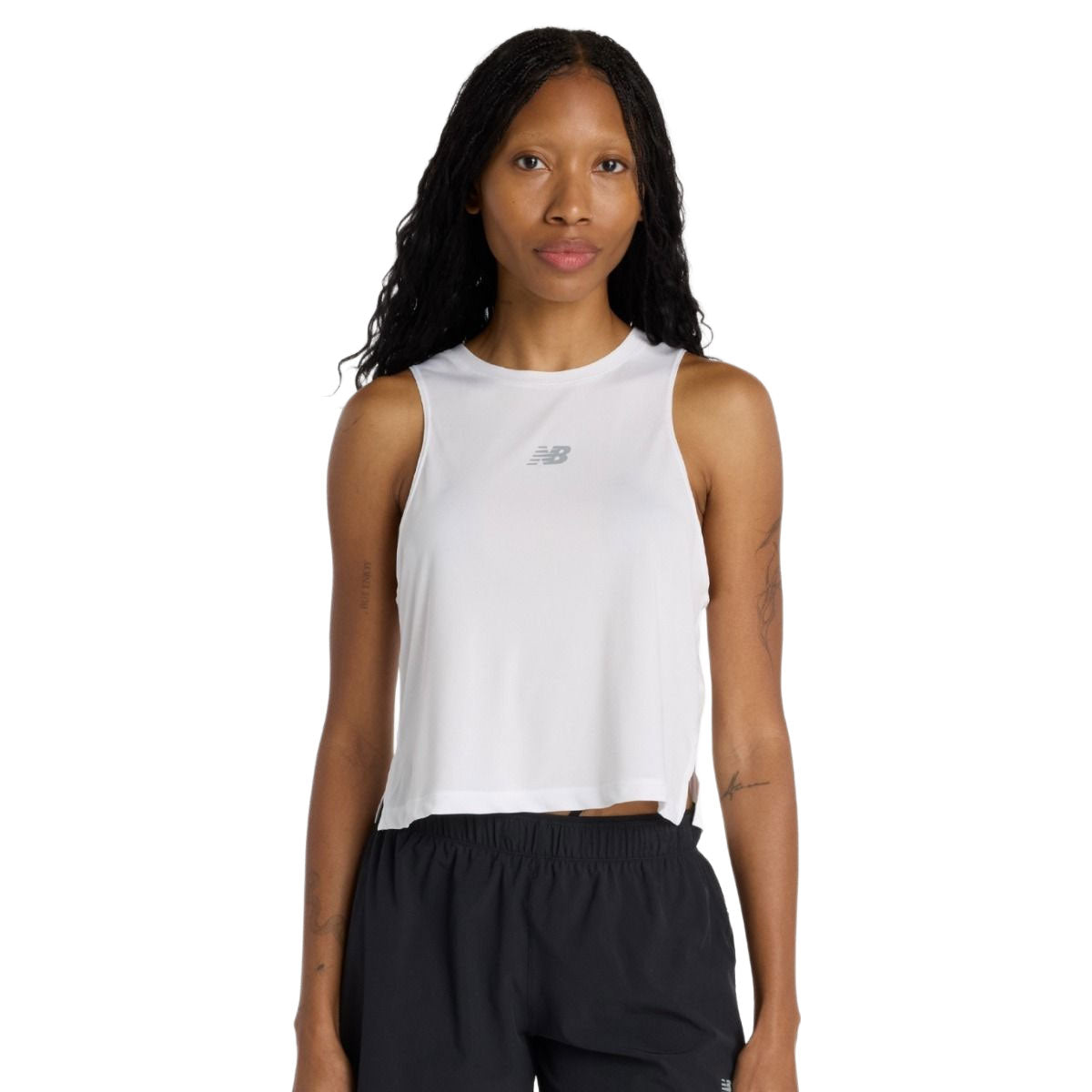 Hvid New Balance Infinity Propel tank top til damer