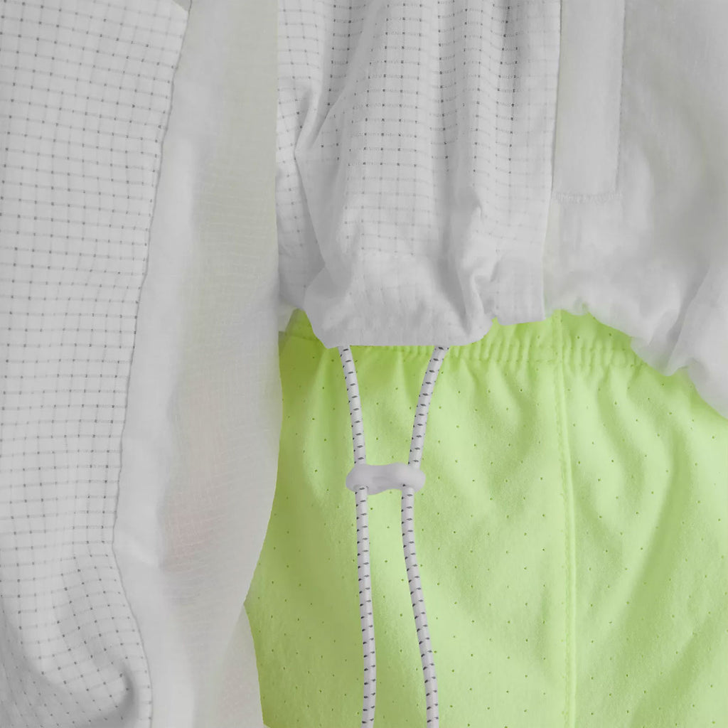 Ny Balance RC Jacket Dame med hvidt og neongrønt design