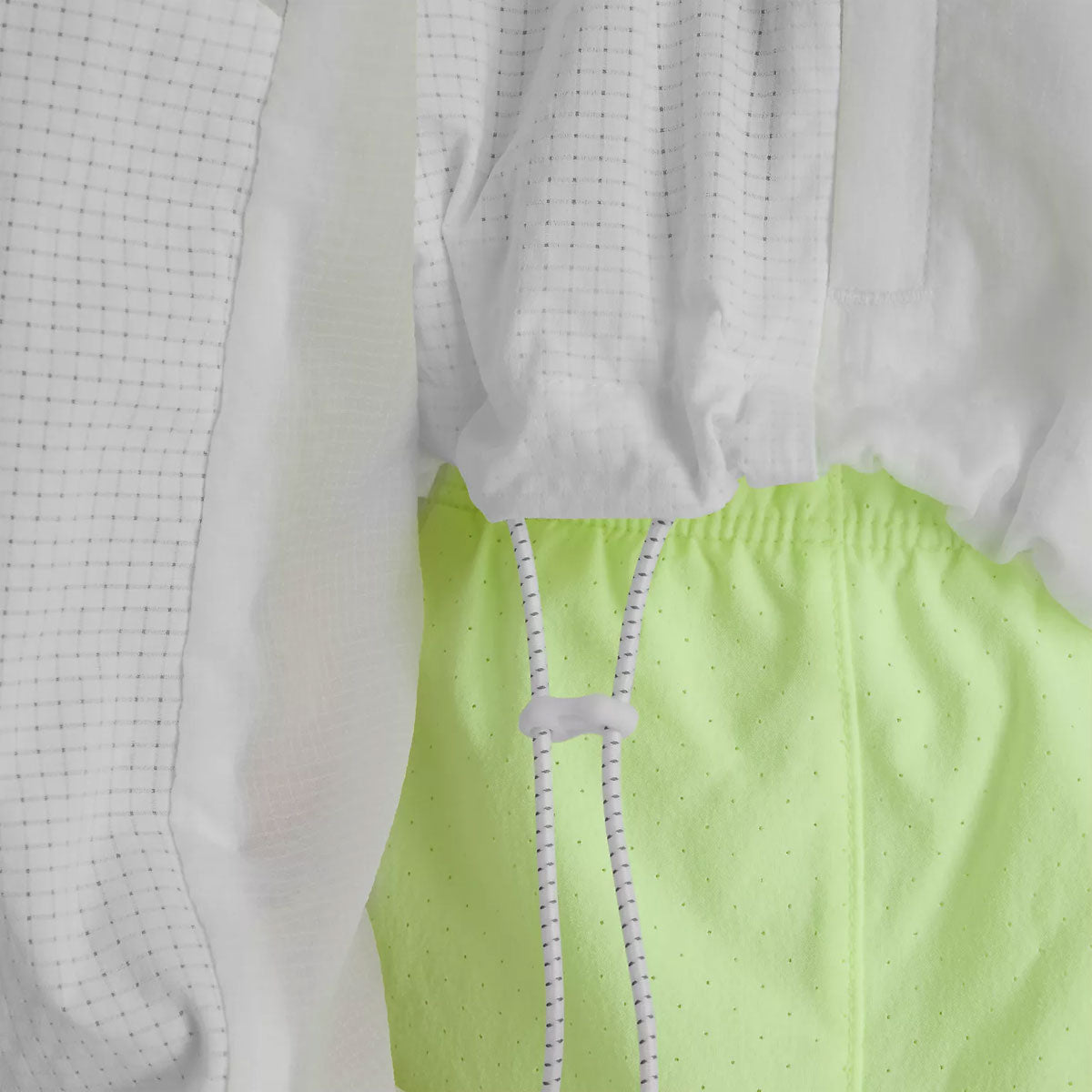 Ny Balance RC Jacket Dame med hvidt og neongrønt design