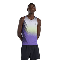 New Balance Race Day Ultra Light Printed Singlet Herre