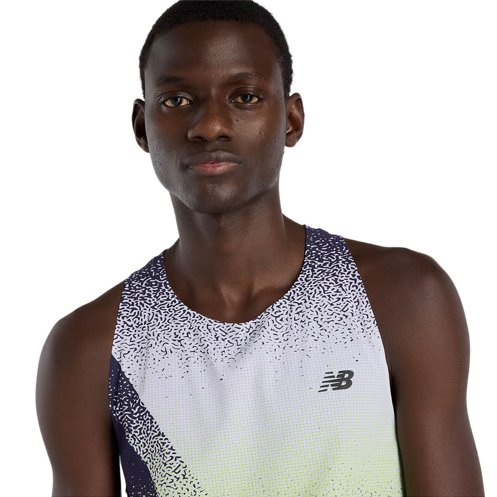 New Balance Race Day Ultra Light Printed Singlet Herre