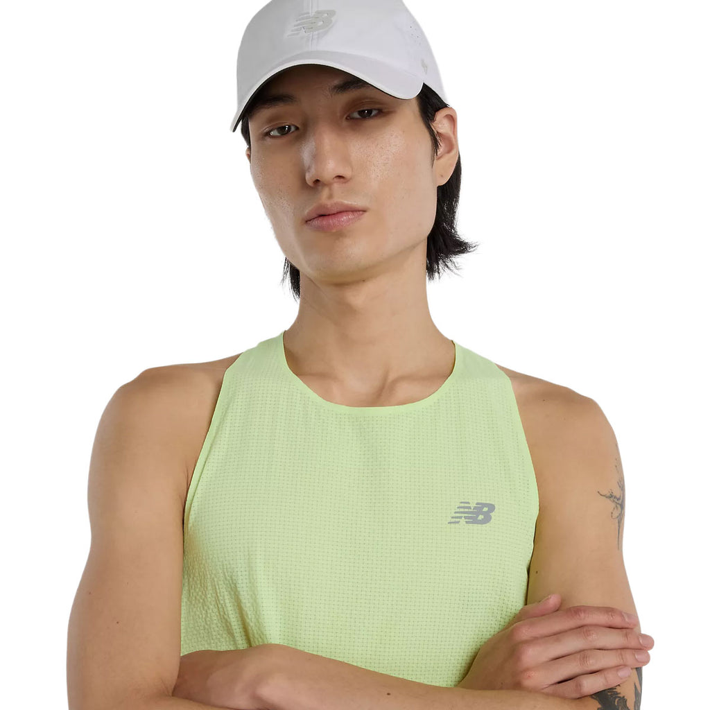Lys grøn New Balance Race Day Ultra Light singlet til mænd