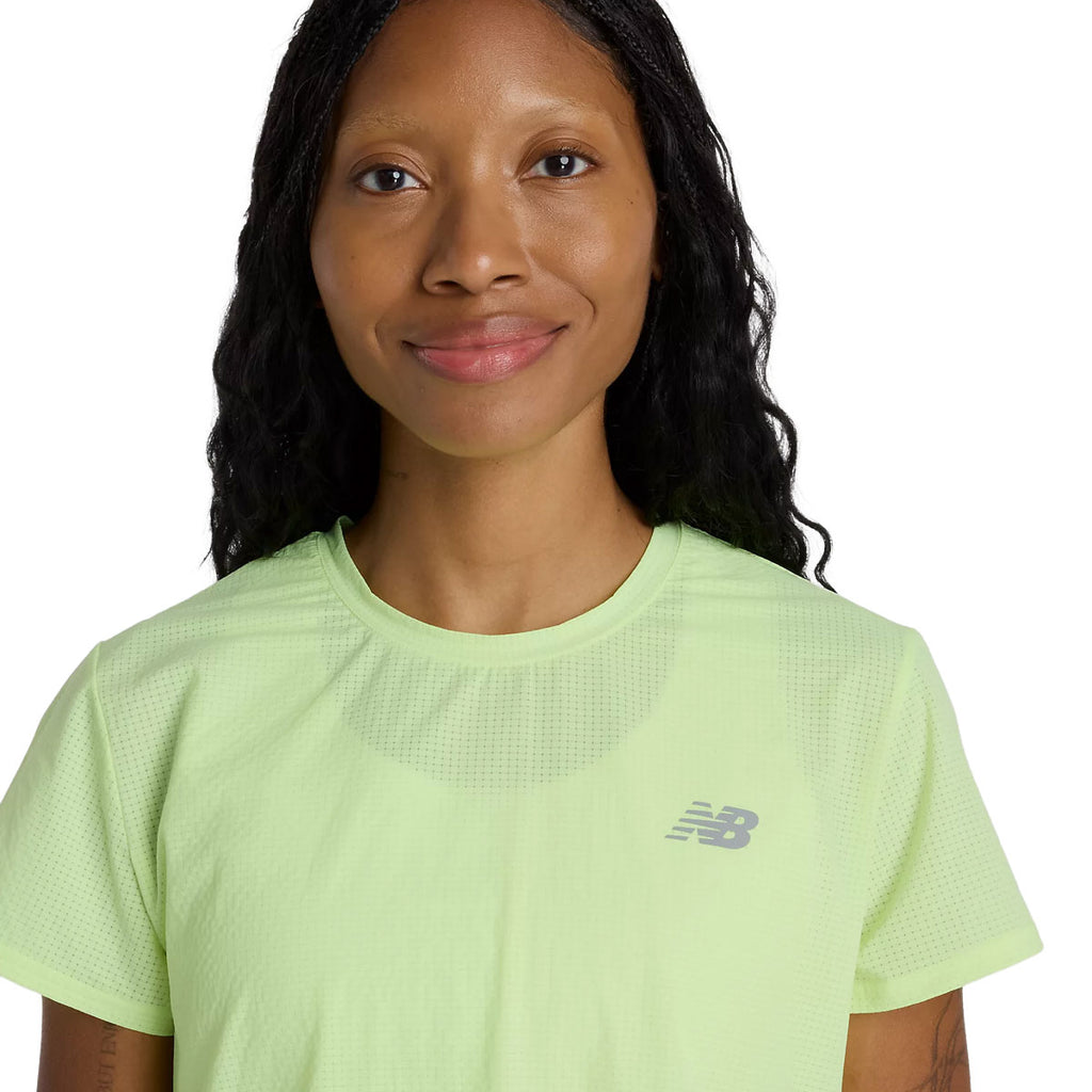 Ny Balance Race Day Ultra Light T-shirt til damer i lys gul