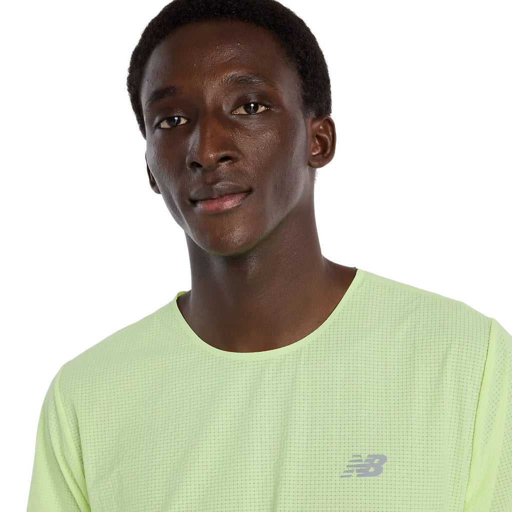 Lys grøn New Balance Race Day ultra let T-shirt