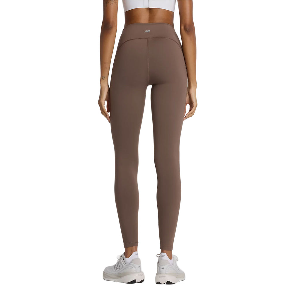 Høj talje leggings med lomme i brun farve