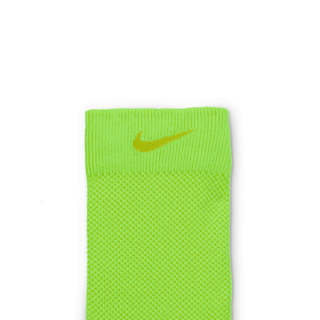 Limegrøn Nike Lightweight Running Crew Sock med logo