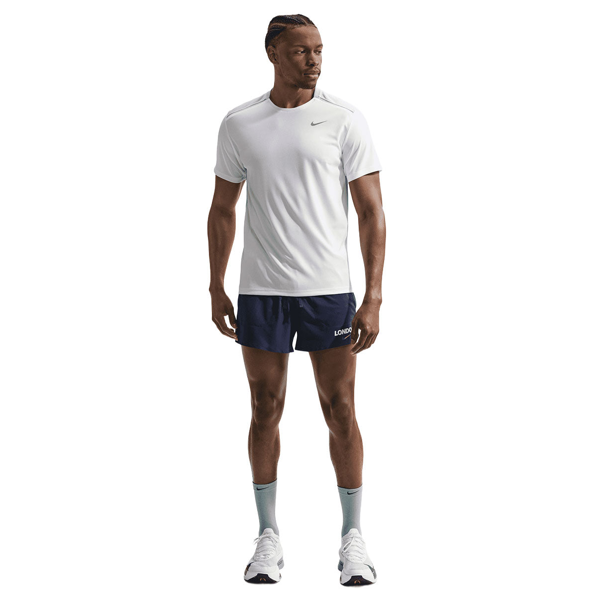 Nike Stride Dri-FIT løbeshorts 5" til herre i navy blå