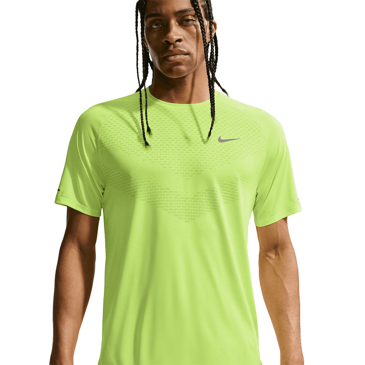Nike Stride SS Top til mænd i neongrøn farve