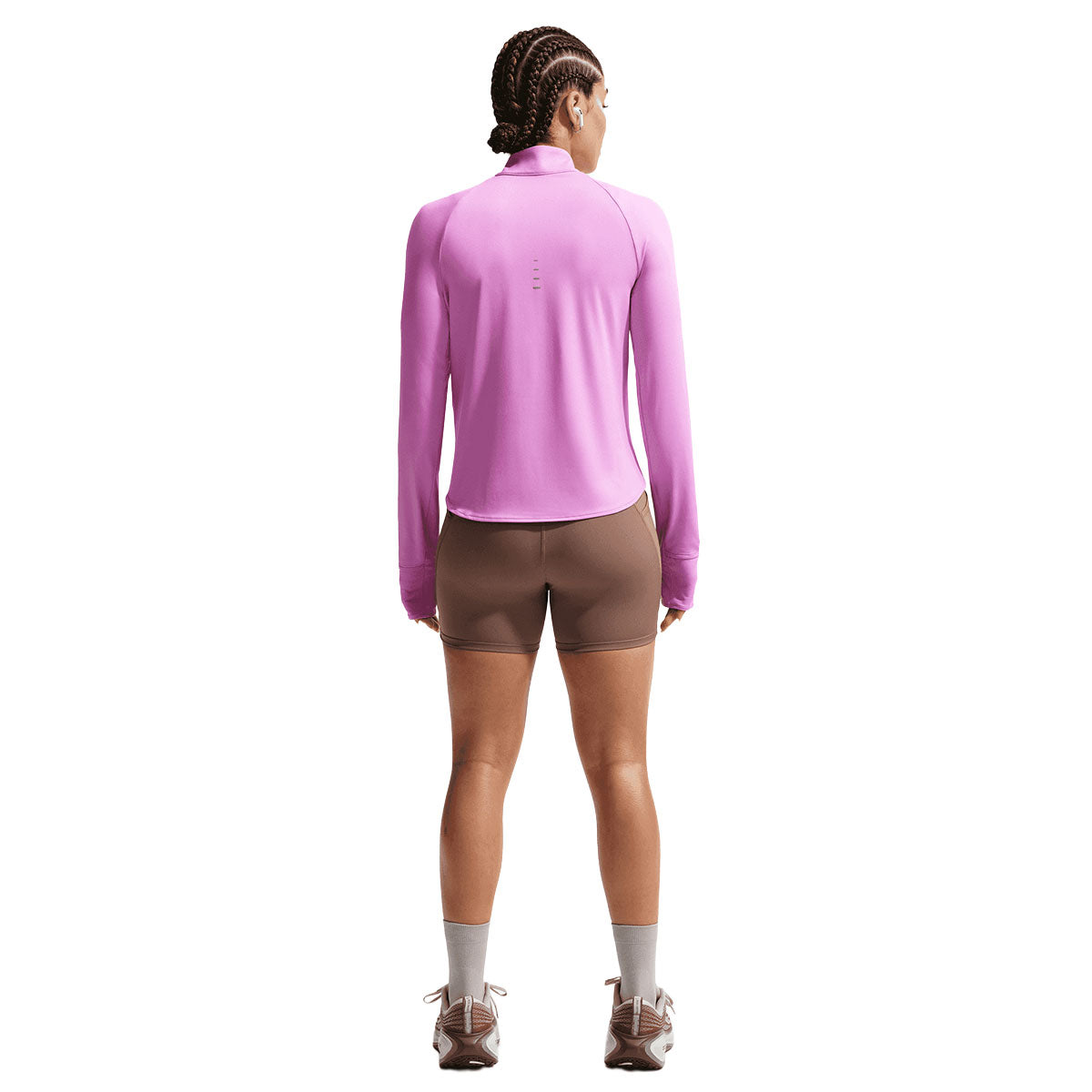 Nike Swift UV Half Zip Top til damer i lilla med lange ærmer
