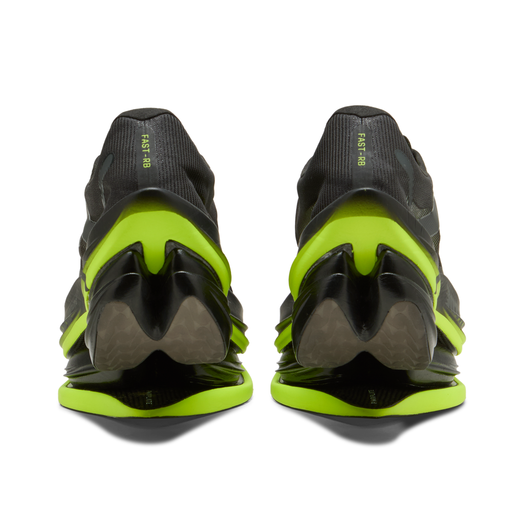 Puma Fast-RB NITRO Elite 2 løbesko i sort og neon grøn med snørebånd