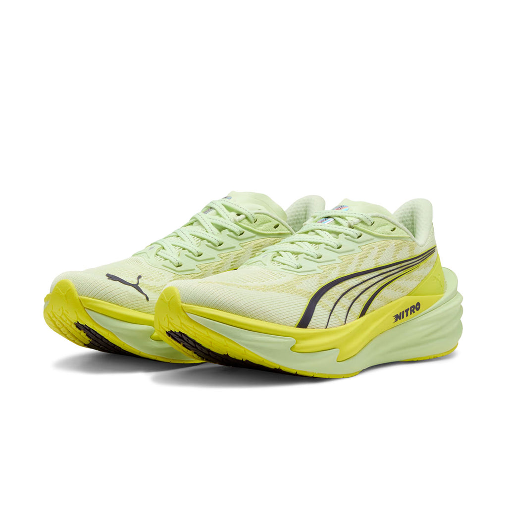 Puma Deviate NITRO 4 dame løbesko i lys gul farve