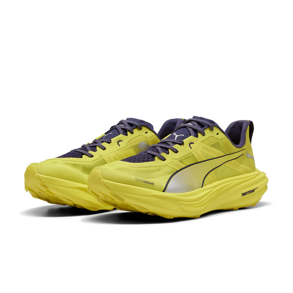 Puma Deviate NITRO Elite Trail herresko i gul og lilla